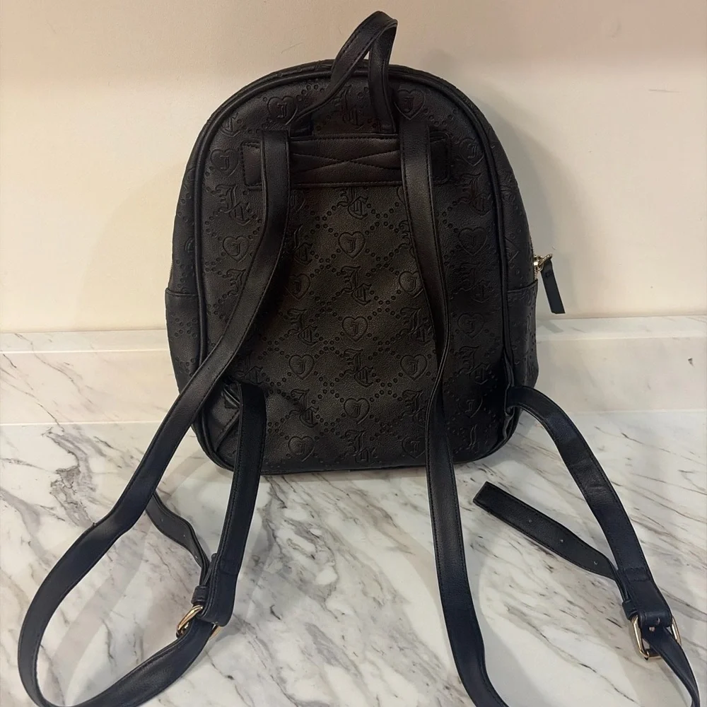 Juicy Couture Black Embossed Backpack